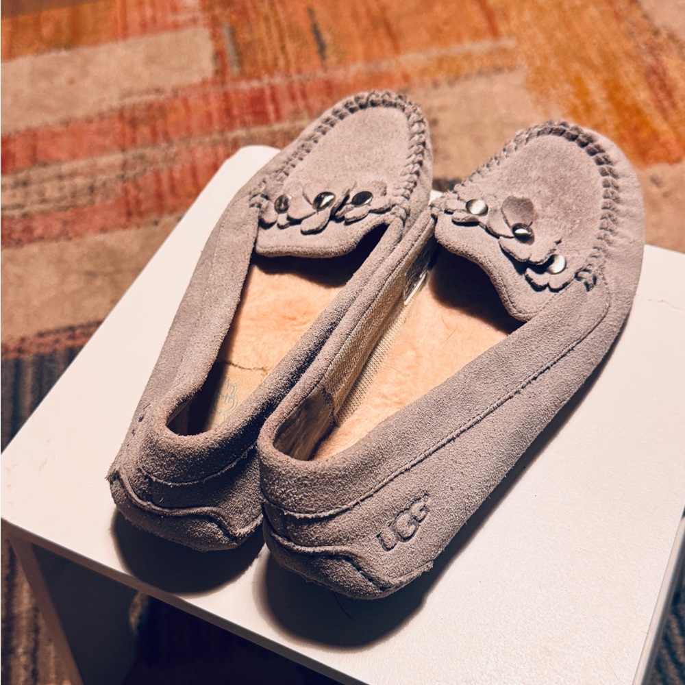 UGG Women's Taupe Suede Moccasins